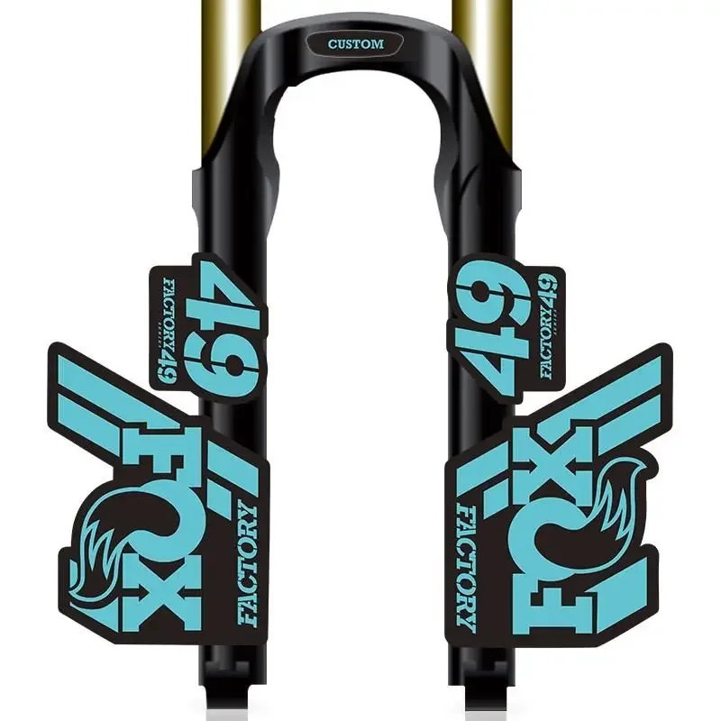 Fox49 2020 Vordergabel-Aufkleber, 1 Paar wasserdichte, sonnenbeständige MTB-Aufkleber, Zubehör zur Modifikation von Mountainbikes – Detail 8