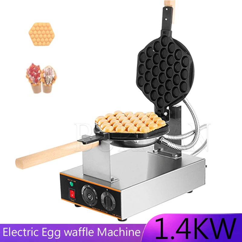 Electric Egg Bubble Waffle Maker Machine Eggettes Puff Cake Maker 110v 220v Egg Bubble Muffin Machine