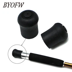 BYOFW 1 Piece Fishing Rod Handle Butt End Cap Black Durable Pole Protector Building DIY Repair Or Replacement Cover Components