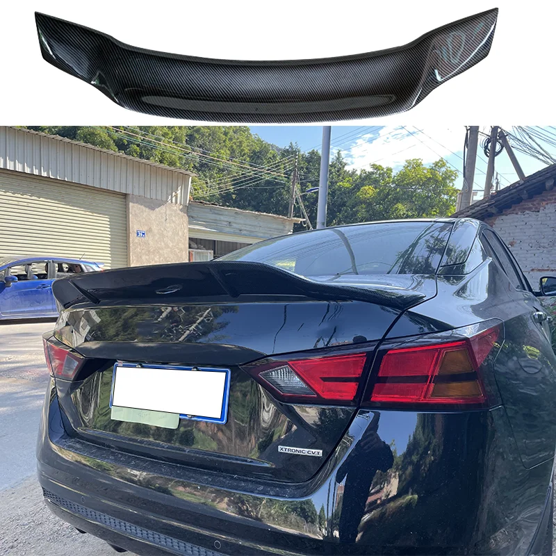 Car Trunk Spoiler Carbon Fiber FRP Rear Tail Wing Type R Accessories Spoiler For Nissan Sentra Sylphy 2020 21