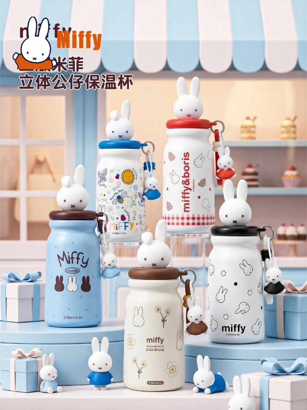 Kawaii Miffy Vakuum-Thermosflasche Niedlicher Hasen-Trinkbecher 316 Edelstahl Auslaufsicher Schule Reise Outdoor Geschenk