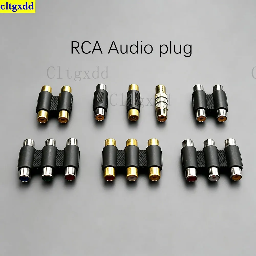 

Cltgxdd 1piece RCA Female to RCA female audio and video cable plug Lotus adapter connector TV amplifier DVD audio 1/2/3 jack