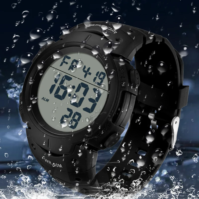 SANDA Mens Digital Outdoor Sports Watches,Men Military Watch Waterproof Luminous Stopwatch Alarm Clock,Watch For Teens Man Reloj