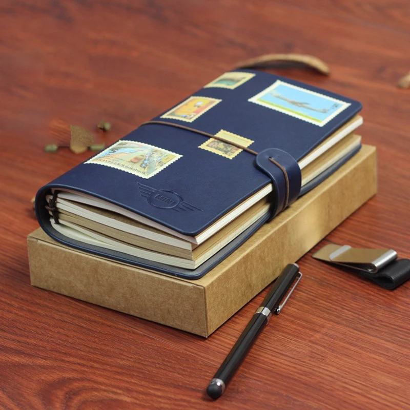 A6 Retro Leather Strap Creative Hand Ledger Creative Multifunctional Retro Portable Travel Loose-leaf Notepad Diary Notebook