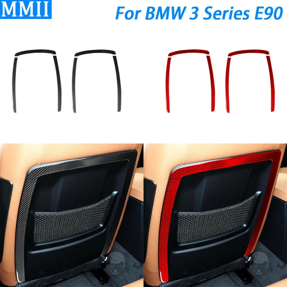 

For BMW 3 Series E90 M3 2005-2012 Real Carbon Fiber Seat Back Frame Panel Cover Trim Car Interior Decoration Accessories Sticker