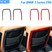 For BMW 3 Series E90 M3 2005-2012 Real Carbon Fiber Seat Back Frame Panel Cover Trim Car Interior Decoration Accessories Sticker