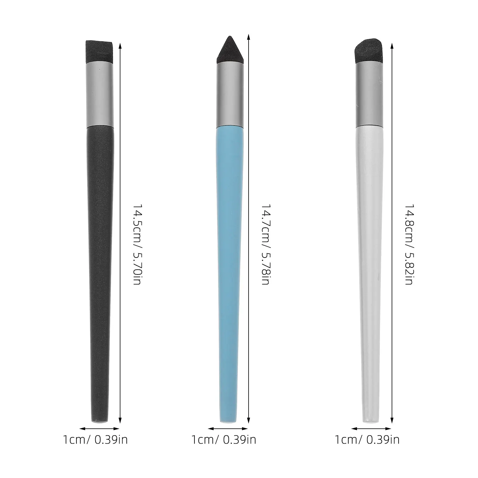 แท่งเกลี่ยสีพาสเทลแบบน้ำมัน 3 ชิ้น หัวฟองน้ำนุ่มสำหรับขอบเรียบ หัวตัดมุมโค้งมน หัวตัดมุมสองด้าน ปากกาเกลี่ยสี สำหรับวาดภาพและร่างภาพ