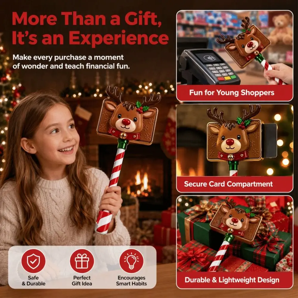 Creative Christmas Payment Magic Wand Christmas Tree Convenient Checkout 3D Print Wand Tap To Pay Portable Cute