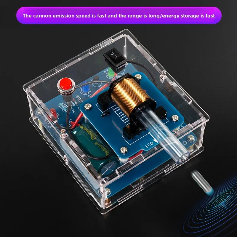 Electromagnetic Cannon DIY Kit, Long-Range High Voltage Coil Board, Electronic Science Production Welding Project