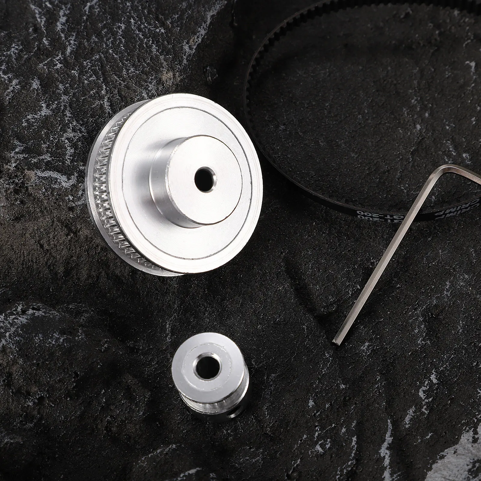 

2 pcs 3D Printer Synchronous Wheel Set 2Gt 20T With 200Mmx6Mm Belt Fiber Reinforced Rubber High Kit For Cnc