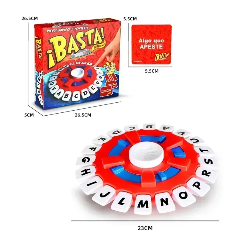 New Children's Puzzle Desktop Toy English Spanish TAPPLE Crazy Alphabet Game Parent Child Interaction Wheel Toy Family Game Birt