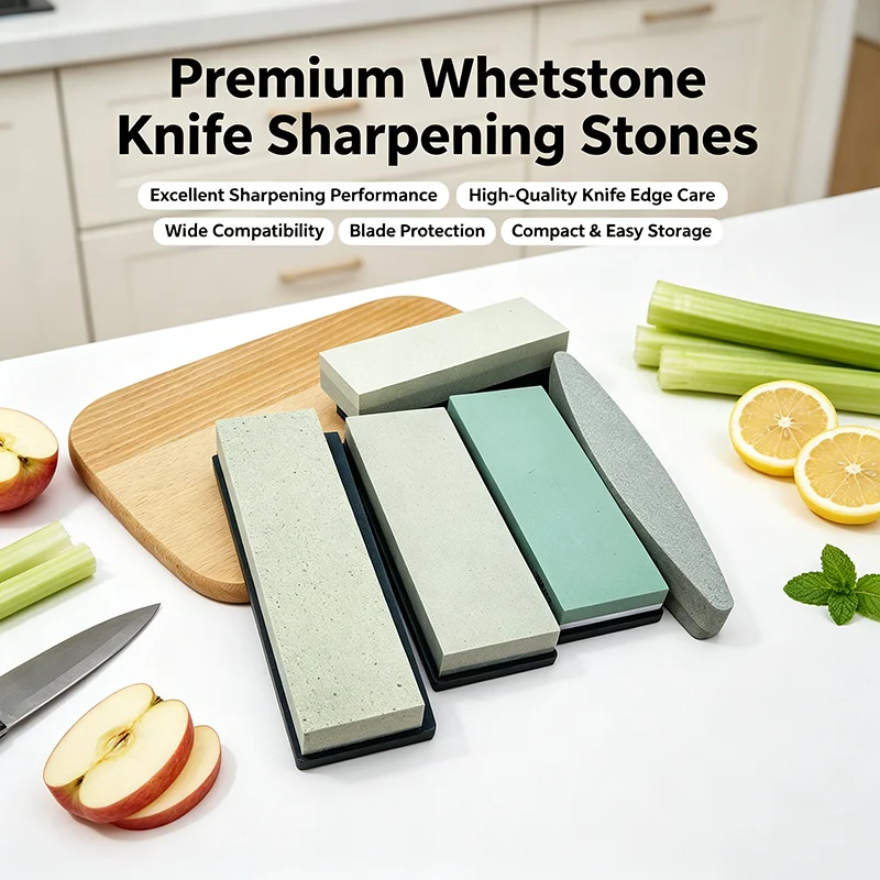 Professional Knife Sharpening Stone Kit 400/1000 3000/8000 Grit Non-slip Bamboo Base Dual-side Knife Whetstone Angle Guide