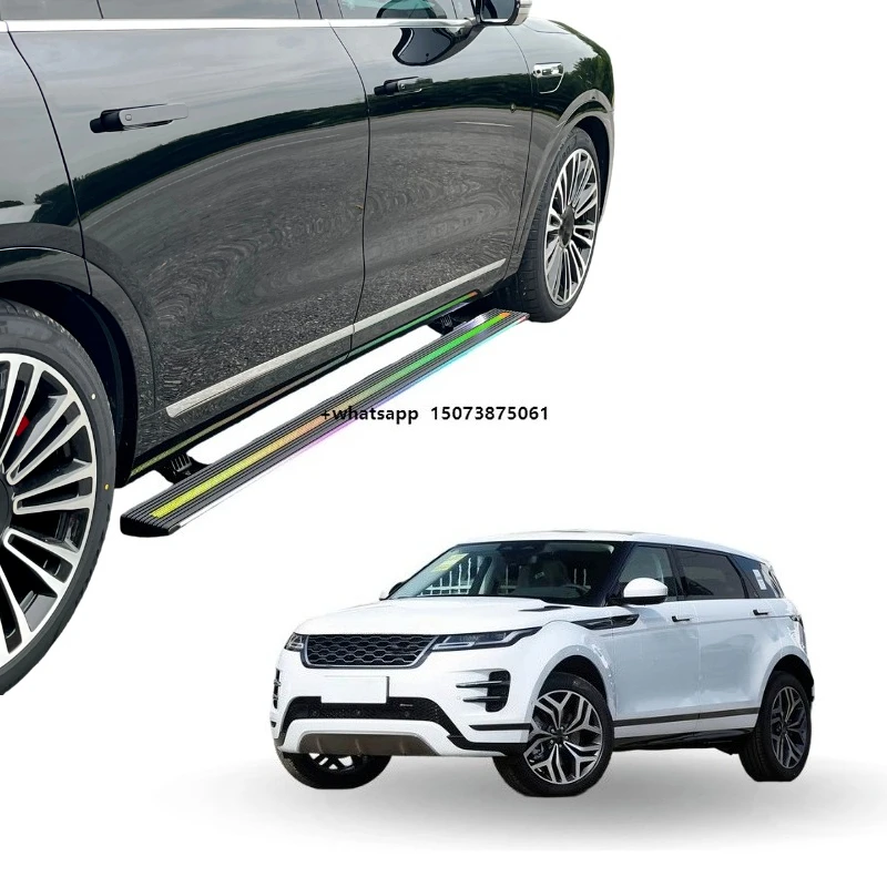 

Retractable Power Electric Running Boards LED Light Side Steps for Range Rover Evoque L