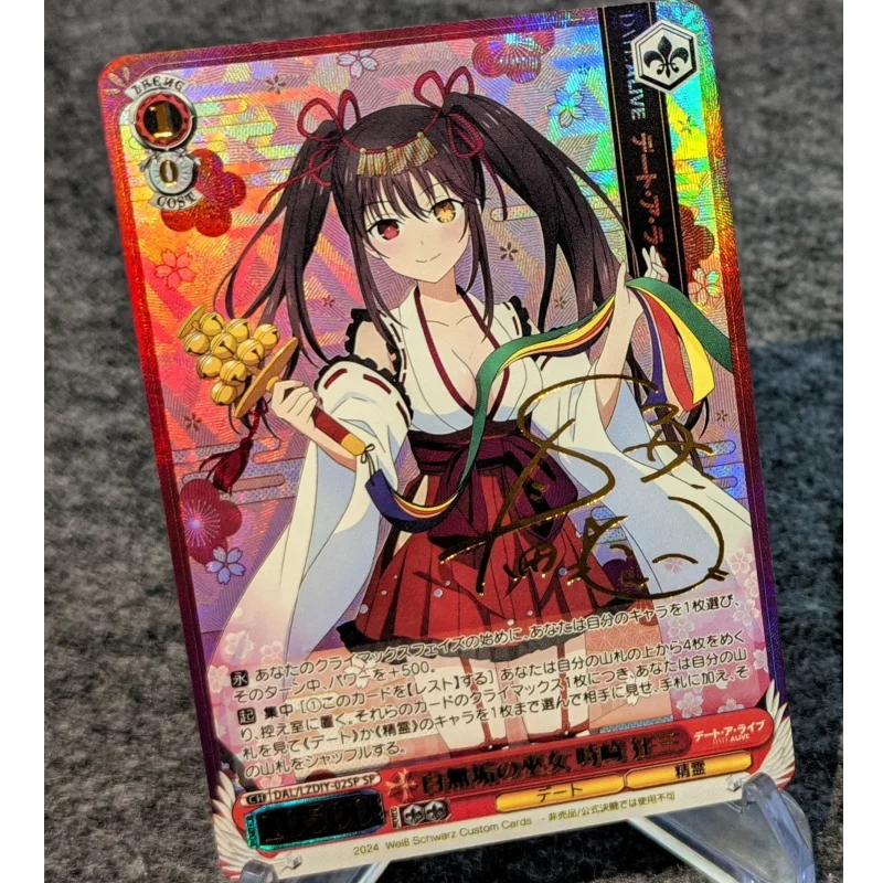 WS Cards ACG Girl DATE A LIVE Yatogami Tohka Tokisaki Kurumi Anime Game Characters DIY Collection Color Flash Cards Toys Gifts