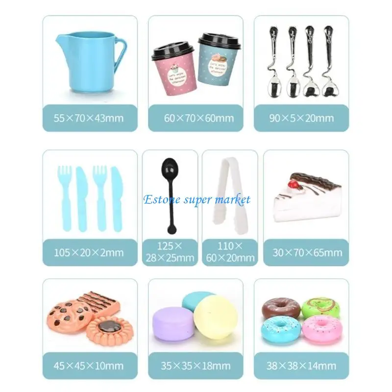 090B Interactive Pretend Play Model Afternoon Tea Cooking Set Kitchen Toy Role-Play