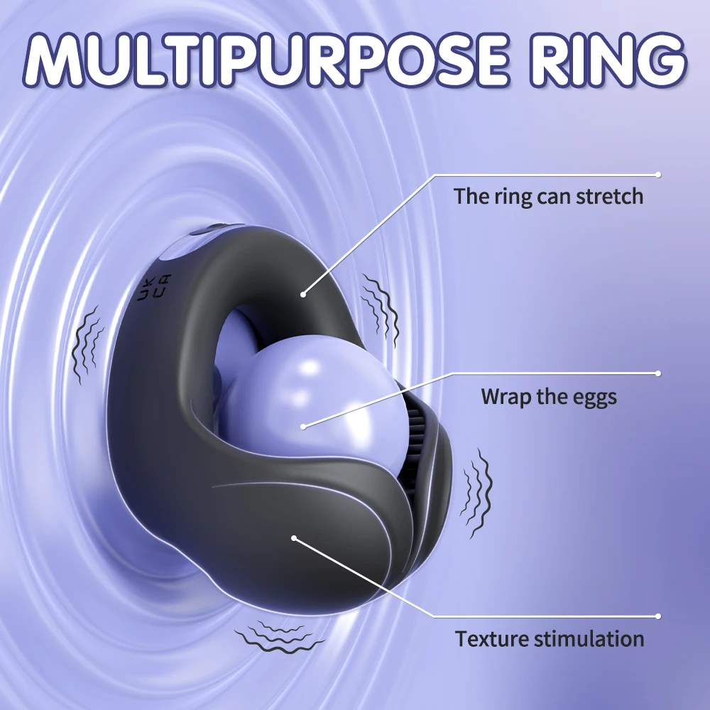 Male Vibrating Cock Ring Sex Toys for Men Penis Ring Vibrator 10 Vibrations  for Testicle Stimulator Adult Products for Men 18 view 4