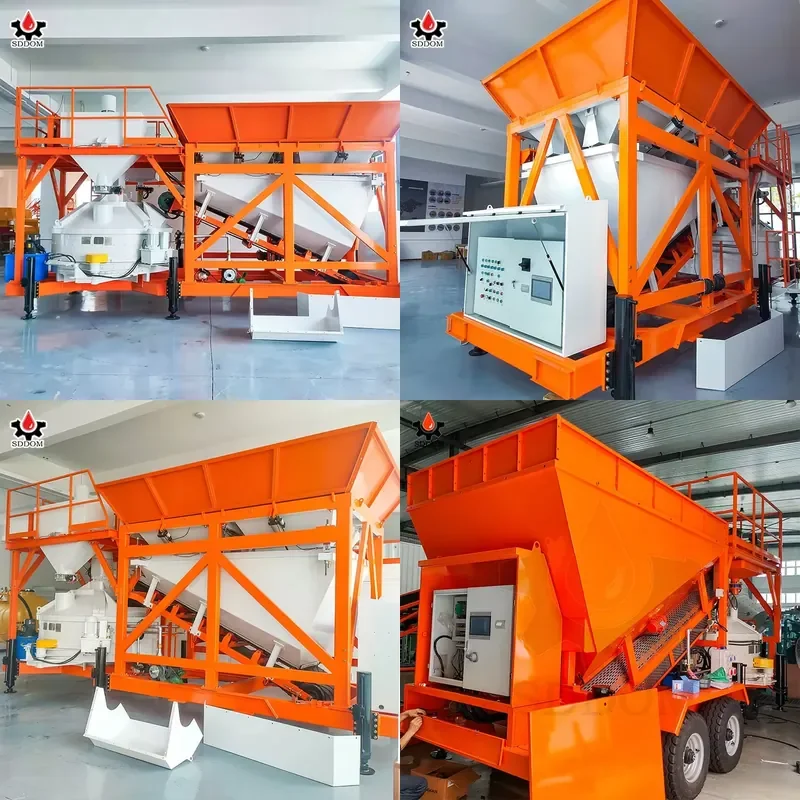 2026 CE SDDOM Brand MB1200B 25m3/h Small Capacity Ready Mixed Mobile Concrete Batch Plant