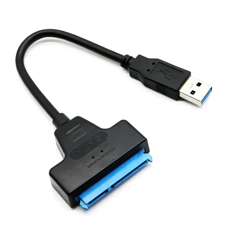 Cabo SATA para USB 3.0 / 2.0 de até 6 Gbps para disco rígido SSD externo de 2,5 polegadas SATA 3 Adaptador de 22 pinos USB 3.0 para cabo SATA III