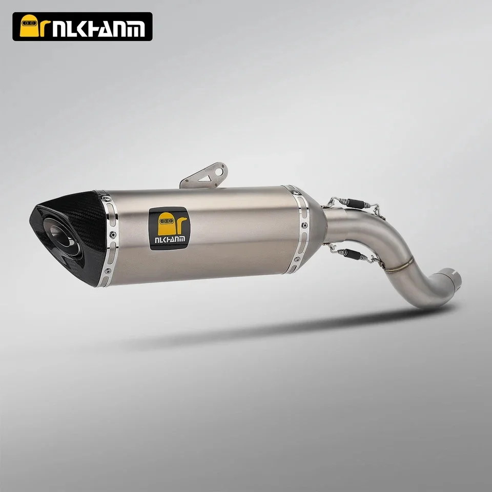 

STLF For CFMOTO 700MT Motorcycle Exhaust System Modification Mid Link Carbon Fibre AK Escape Muffler DB Killer New Condition