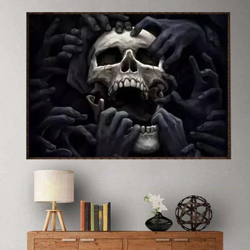 YOUQU Art Diamond Painting “Skeleton Grim Reaper\