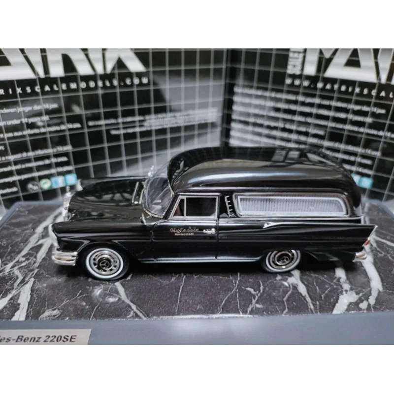 Matrix Resin 1:43 benz's Hearse Coffin W111 220SE Pollmann 1966 Car Model Classics Adult Souvenir Gift Static Display