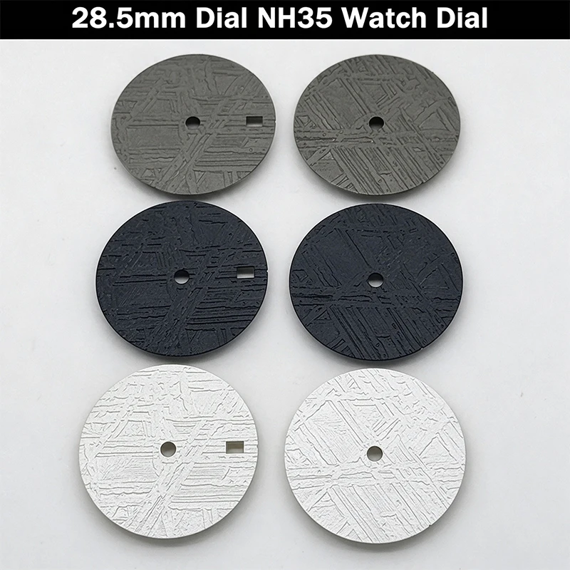 28.5mm Dial Meteorite Pattern Surface NH35 Dial Suitable for NH36 NH35 Movement Men's Watch Dial Watch Modification Accessories