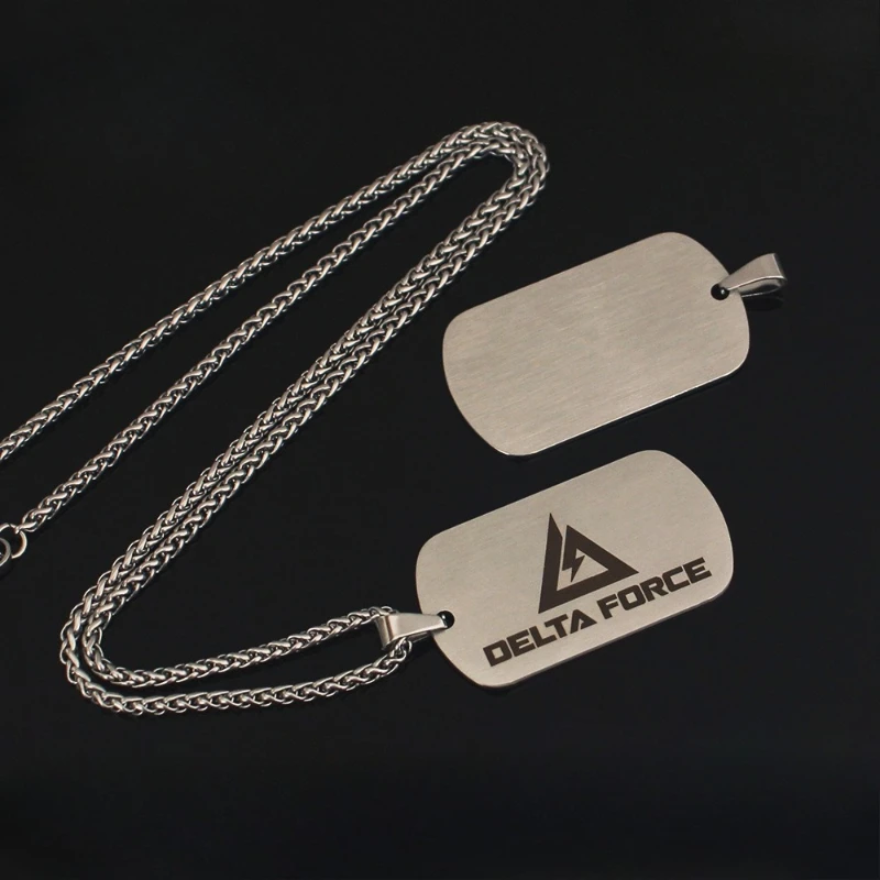 6cm/2.36in Delta Action Model Military Plaque Metal Hang Tag Naszyjnik grawerowanie Logo Identity Plaque Gift Collection Zawieszka Zabawka