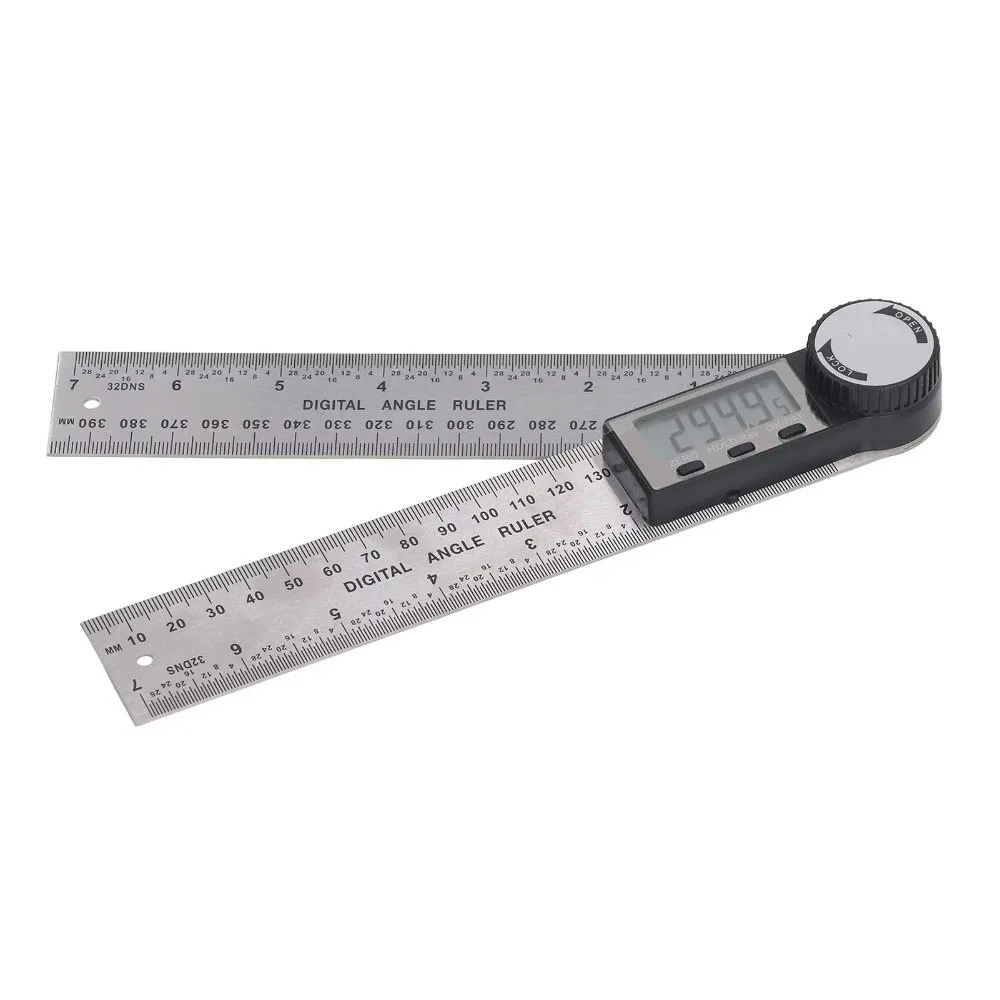 

2 in 1 Digital Angle Finder 360 Degree High Accuracy Protractor Digital Precision Stainless Steel Metal Square Engineering