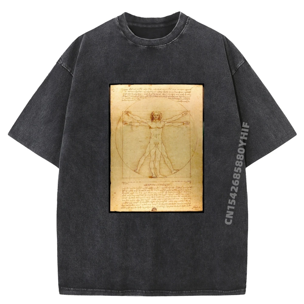 

Футболка с принтом, последняя уличная одежда Uomo Vitruviano The Vitruvian Man, роскошные женские футболки, крутая модная стираная рубашка