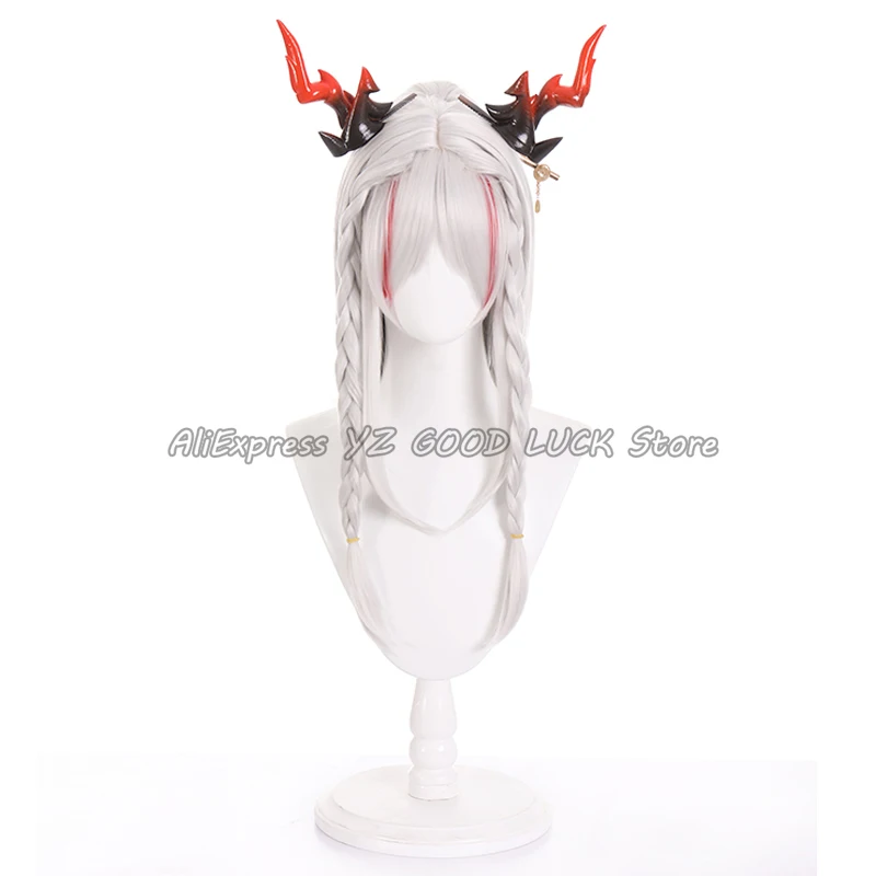 

Game Arknights Nian Operator Cosplay Wigs Tail Horns Anime Dragon Horns Head Clip Headwear Cosplay Props Accessories Halloween