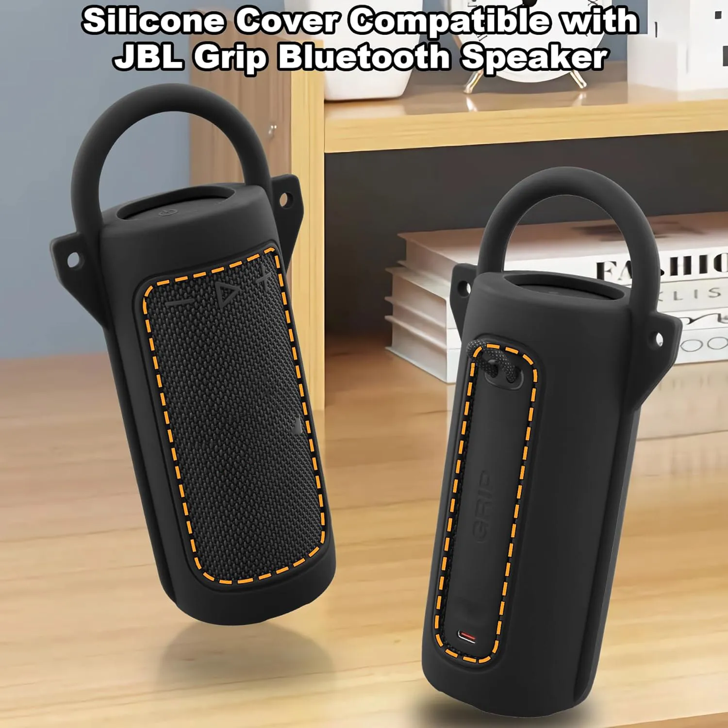 Soft Silicone Protective Case For JBL Grip Bluetooth Speaker Portable Travel Cover Sleeve with Shoulder Strap and Carabiner