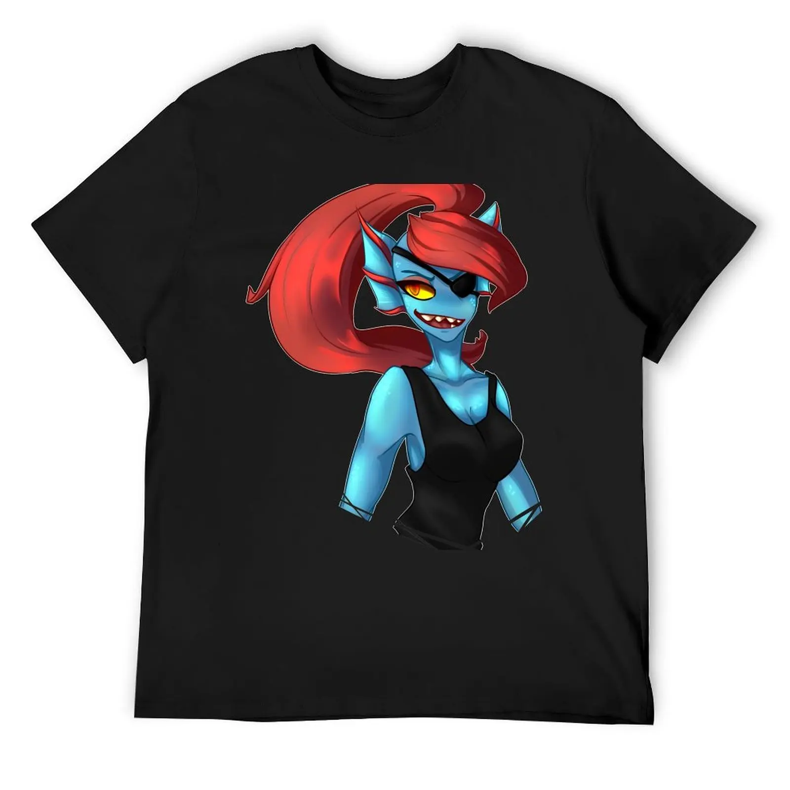 Undertale - Undyne T-Shirt customs anime Short sleeve tee summer top clothes for men