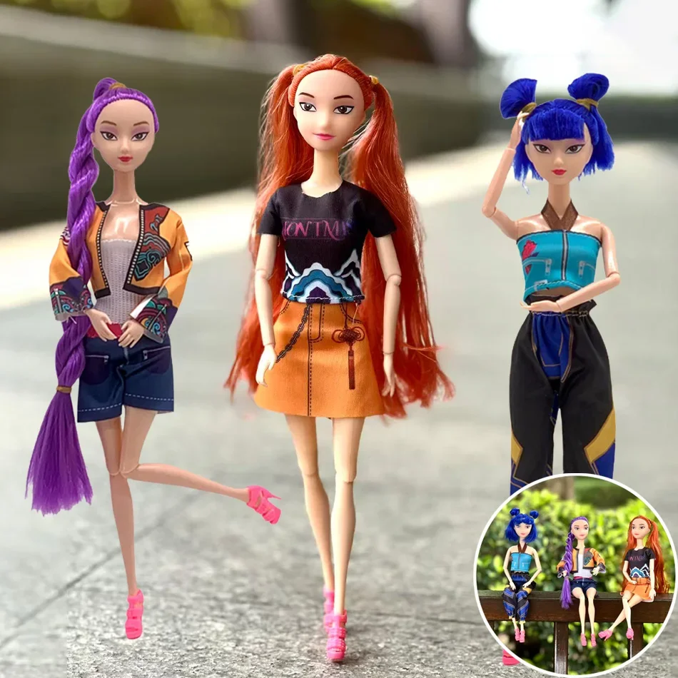 @_Anime Kpop Demon Hunters Rumi Mira Zoey Tiger Figure Toy Decorazione da scrivania Statue Ornamento da collezione per bambini Gift_%