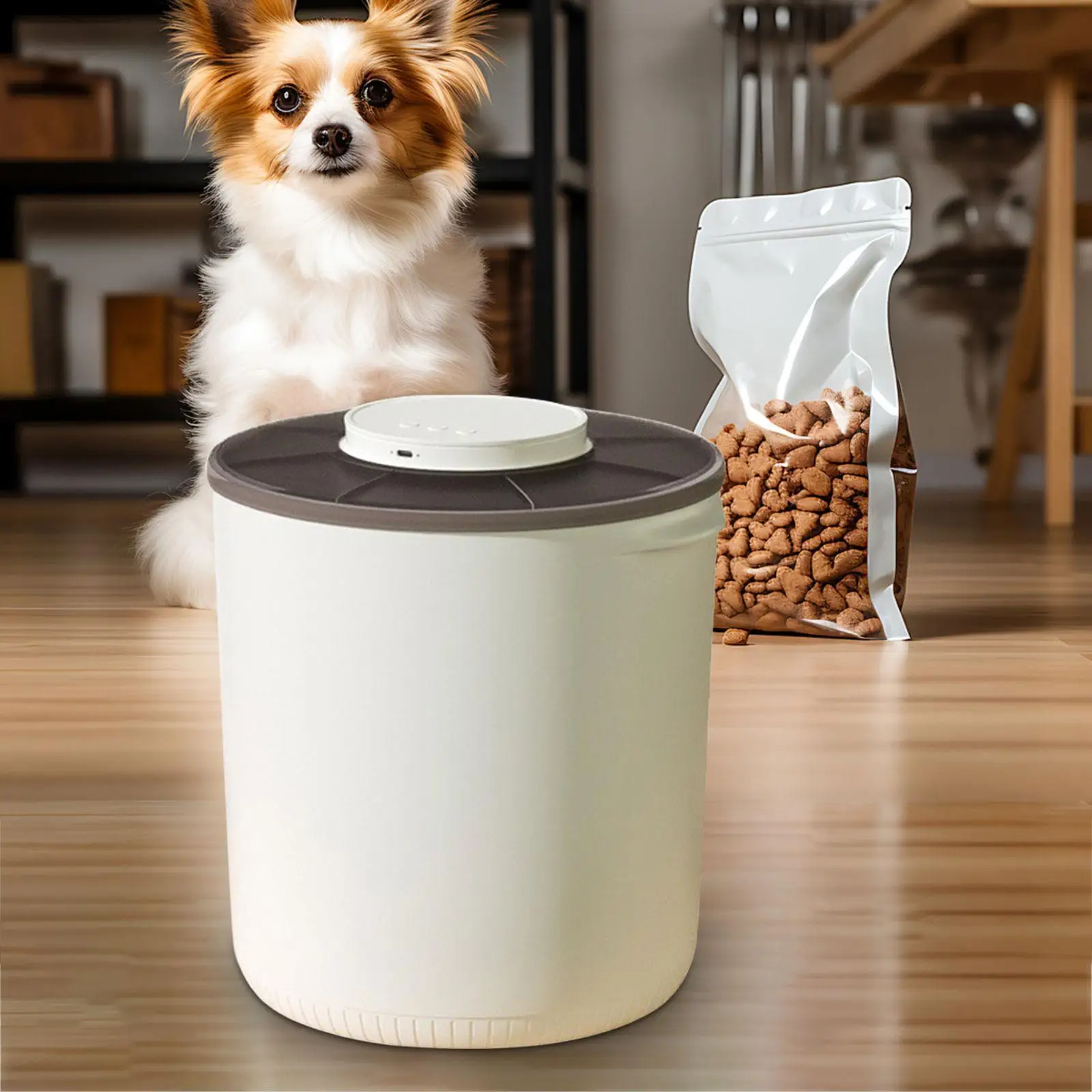 

Pet Food Storage Bin 13L Automatic Vacuum Multipurpose Portable Airtight Pet Food Storage Container Keep Fresh for Dog Bird Cat