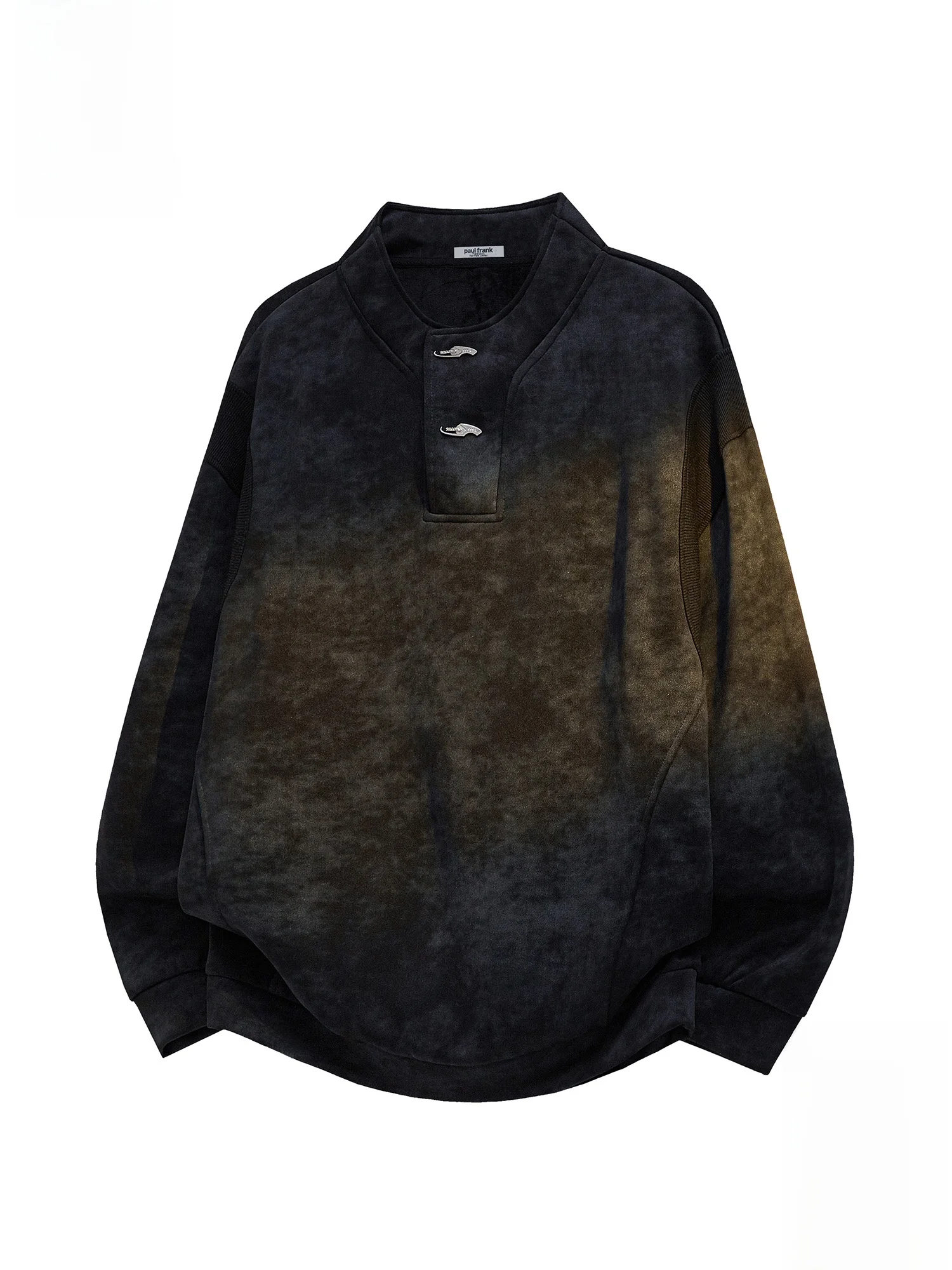 

PaulFrank Long Sve Tie Dye Loose Casual Hoodie Spring 2026 Youth Trendy Polyester Fiber Stand Collar Comfortable Fit Men's...