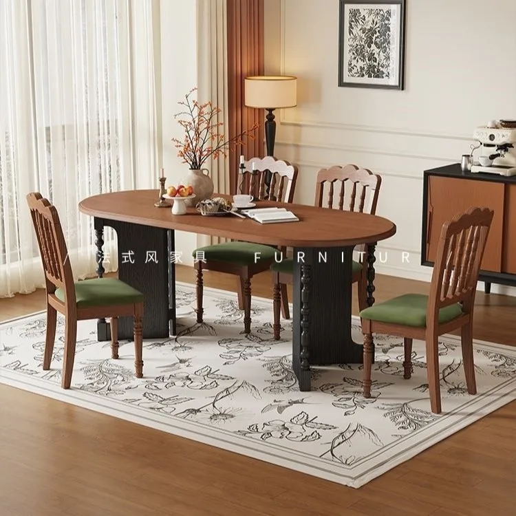 

Solid wood ash wood retro eating table dining table cafe villa living room home