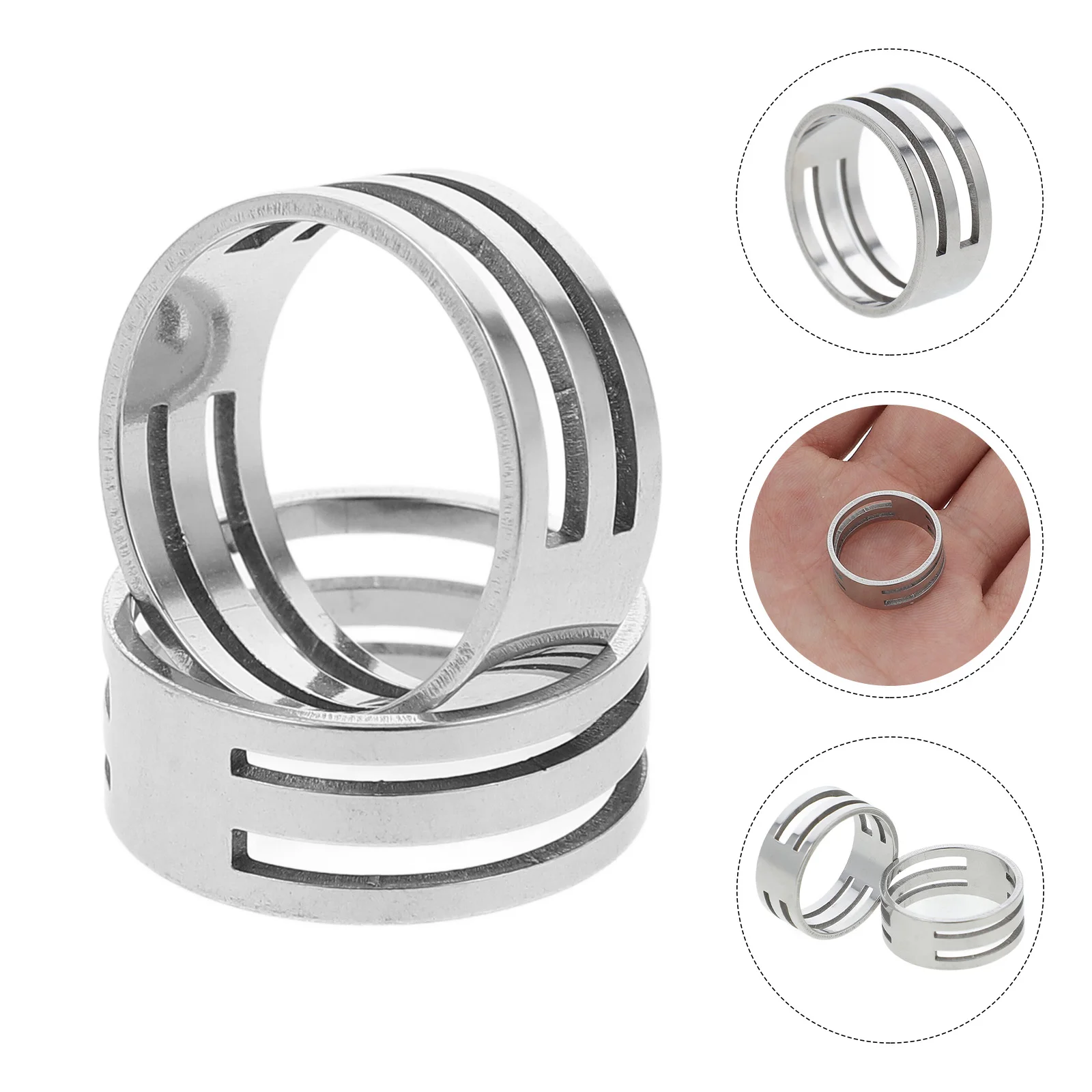 

2 Pcs Jump Ring Opening and Closing Jewelry Making Supplies Rings Stainless Steel Diy Tools