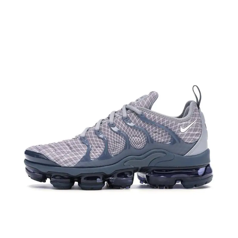 Nike Air VaporMax Plus Men's Striped Grey Full Hand Air Cushion Cushioned Shock Recovery Non-slip Breathable Sports Shoes