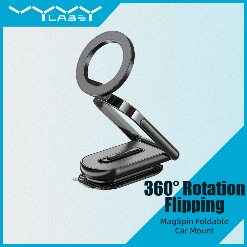 

Магнитный автомобильный держатель для телефона VYVYLABS 360° ° Вращающаяся приборная панель, присоска, вентиляционное отверстие, автомобильная подставка для телефона, автомобильное крепление для iPhone 17, 16, 15