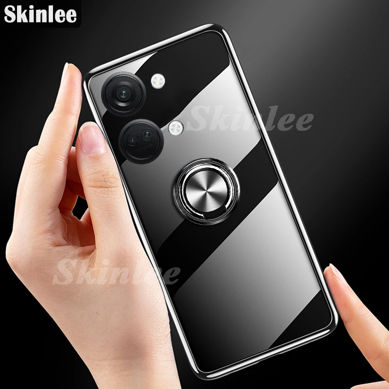 Skinlee For Oneplus Nord 3 5G Case Original Transparent Silicone Shell With Ring For Oneplus Nord N30 CE 3 Lite Back Cover