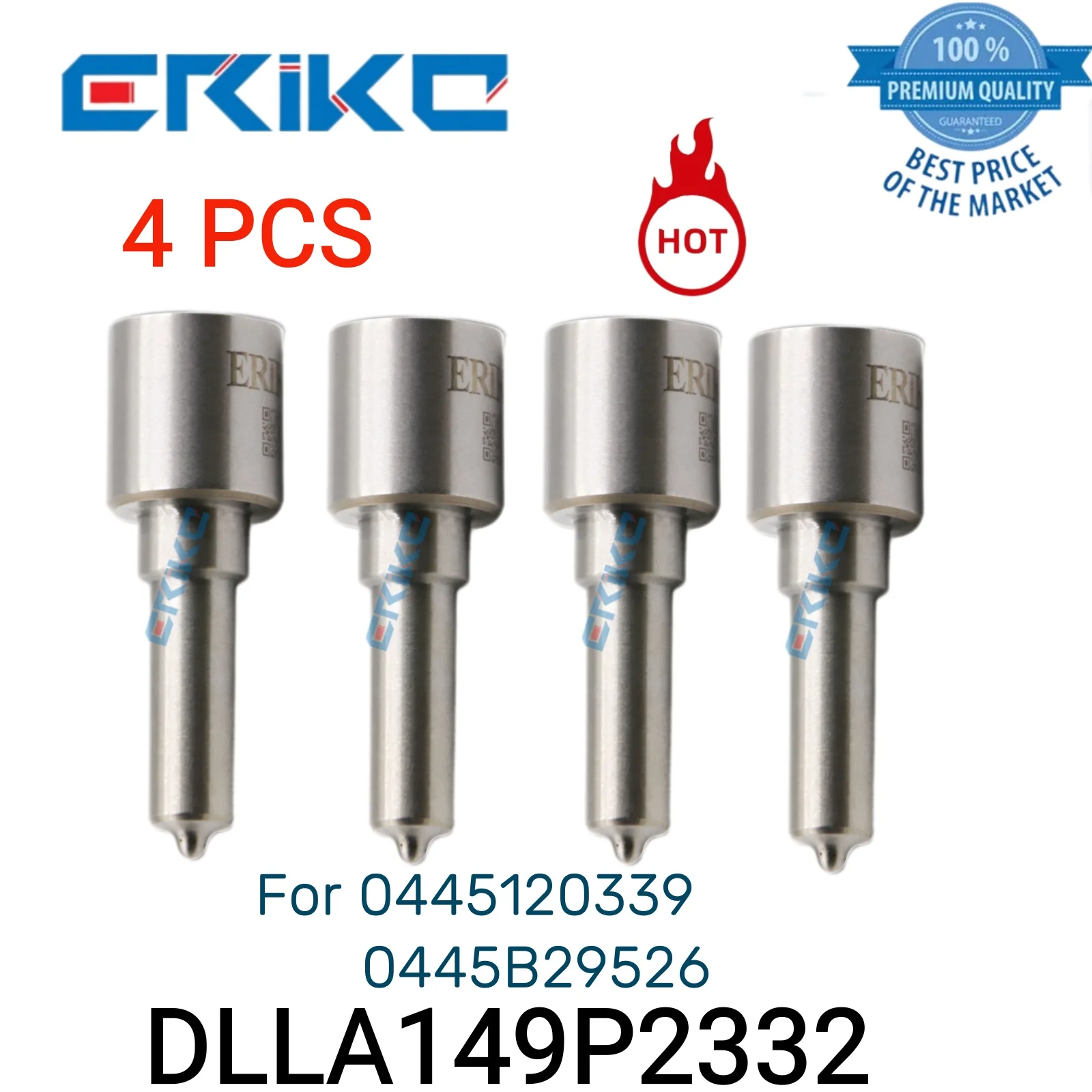 

4 PCS DLLA149P2332 Diesel Nozzle 0 433 172 332 DLLA 149 P 2332 Spray Nozzle DLLA 149P2332 Injector for 0445120339 0445B29526