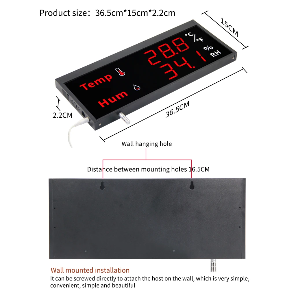 WiFi-temperatuursensor Alarm Digitale omgevingsthermometer Tuya Smart Life App Afstandsbediening Domotica Residentieel DIY