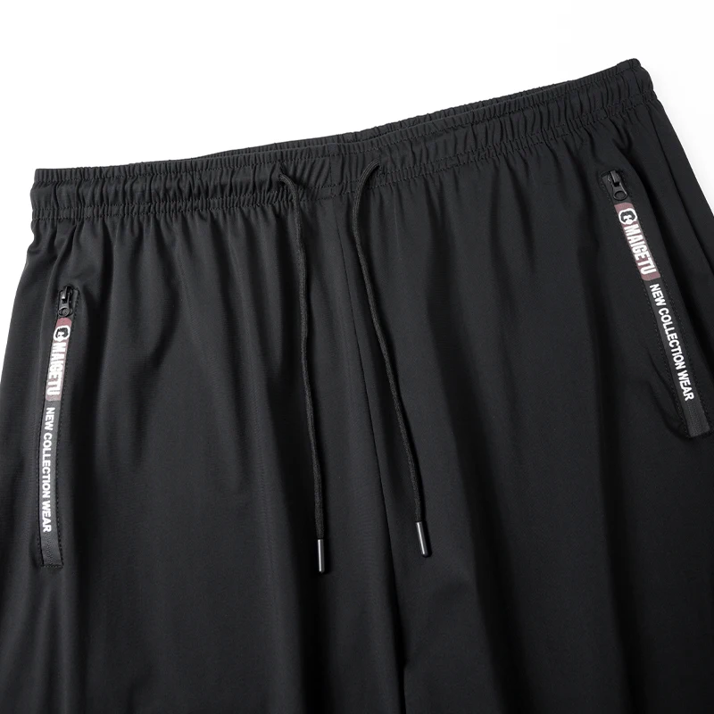 Men's Athletic Stretchy Quick Dry Pants with Zipper Pockets Lightweight Sweatpants for Outdoor Hiking Fishing Running Workout image 5