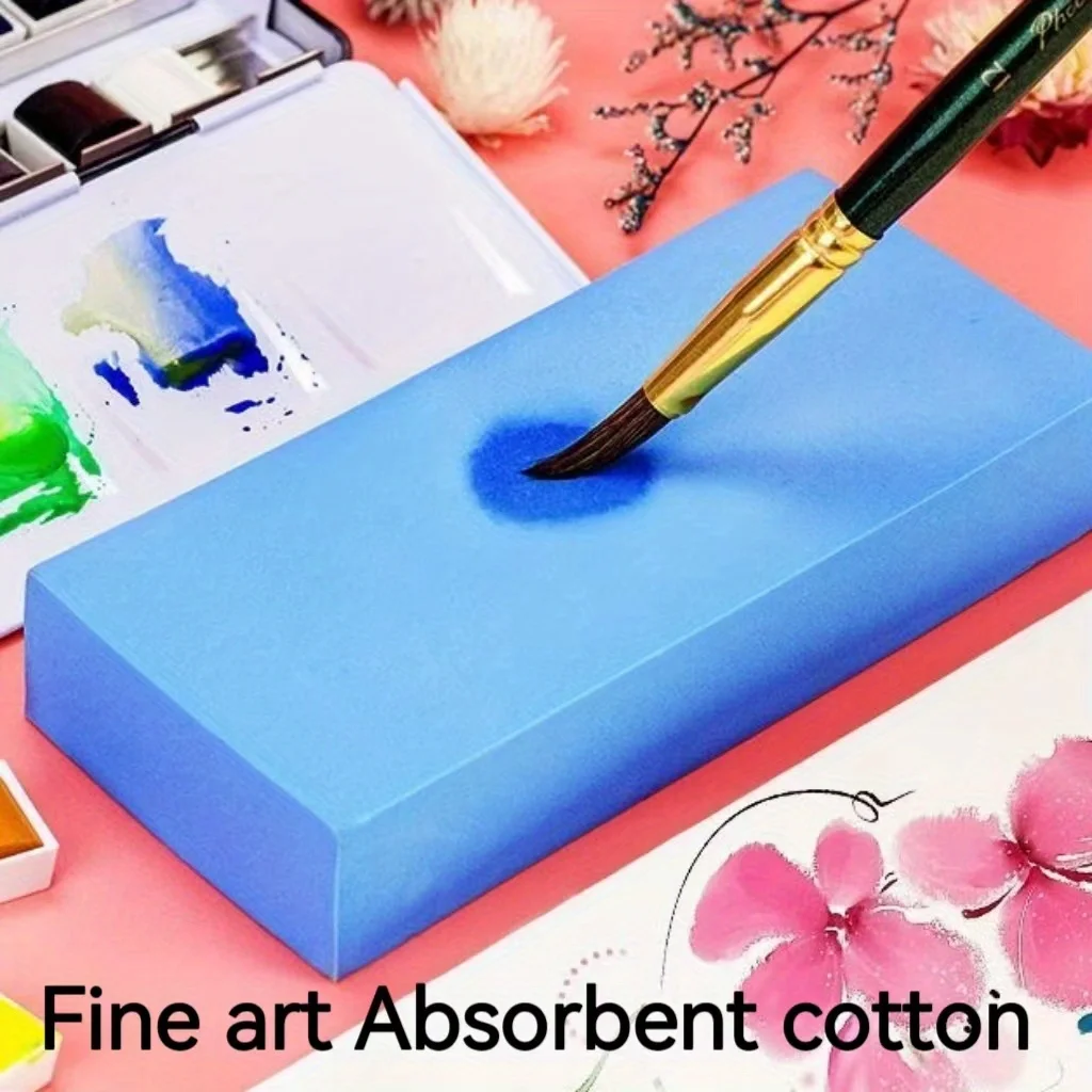 Super water-absorbing magic sponge for watercolor and chalk drawing - retains moisture, unique and extraordinary absorbency