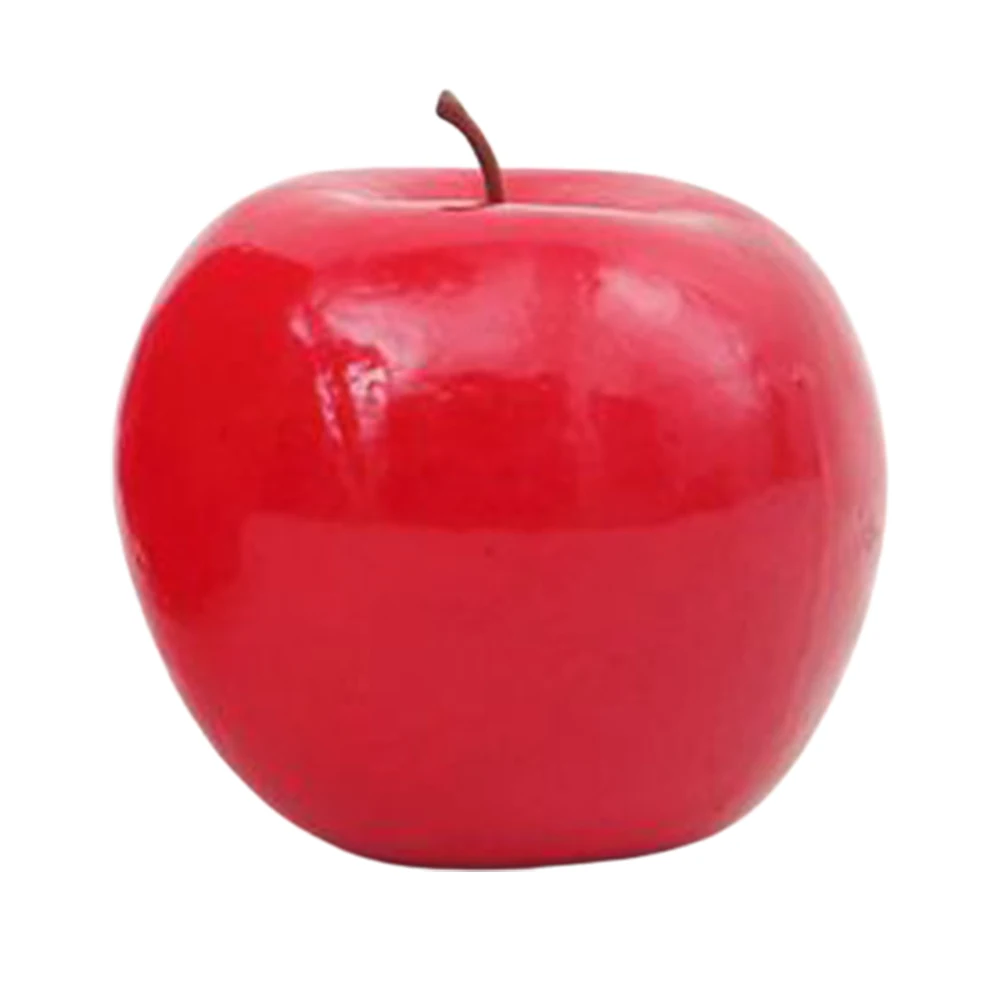 Artificial Apples Simulated Fruit Apples Fake Display Fruit Home Shop Kitchen Decor Supplies Red Green Decoration Photo Prop