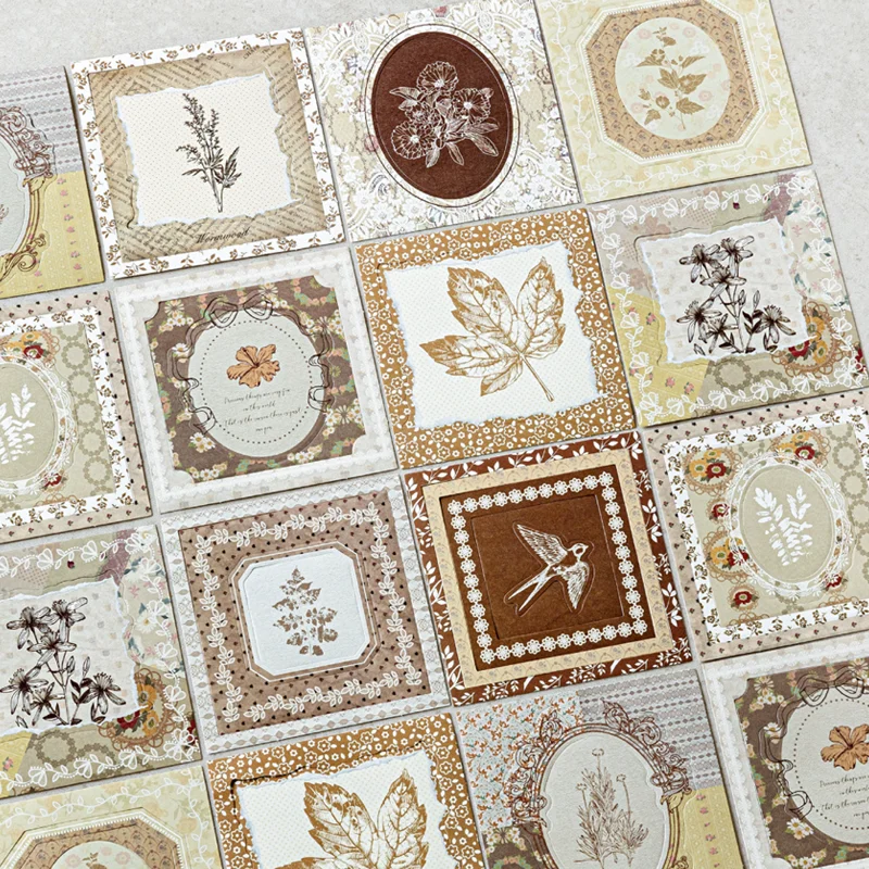 Mr. Paper Photo Frame Stickers 20 sheets/pack White Kraft Paper Tearable Die Cutting Stickers Handbooks DIY Decorative Gifts