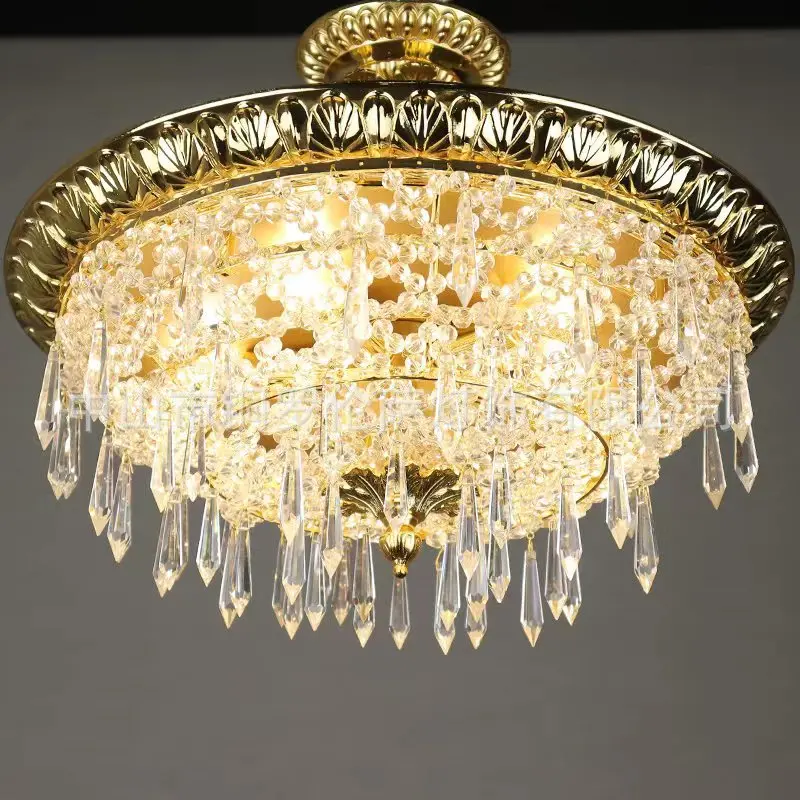 

Light luxury crystal chandelier, post-modern corridor light, aisle light, creative entrance