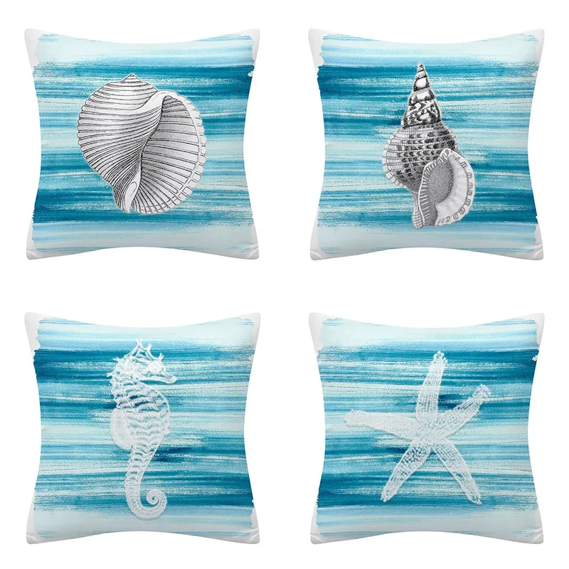 Sea Life Pattern Decorative Pillowcase Bedding Home Decor Cushion Pillowcase