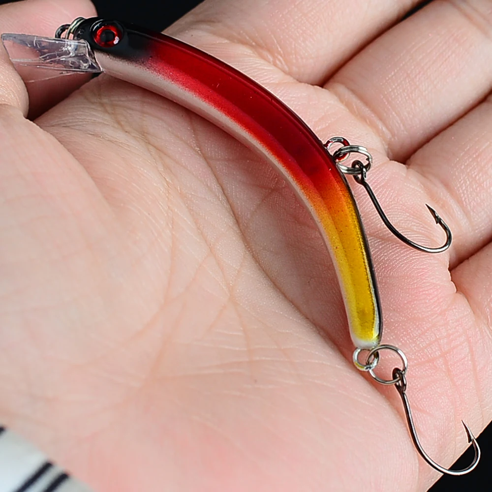 Crankbait Minnow hundimiento – Señuelo artificial duro con ojos 3D - imagen 5
