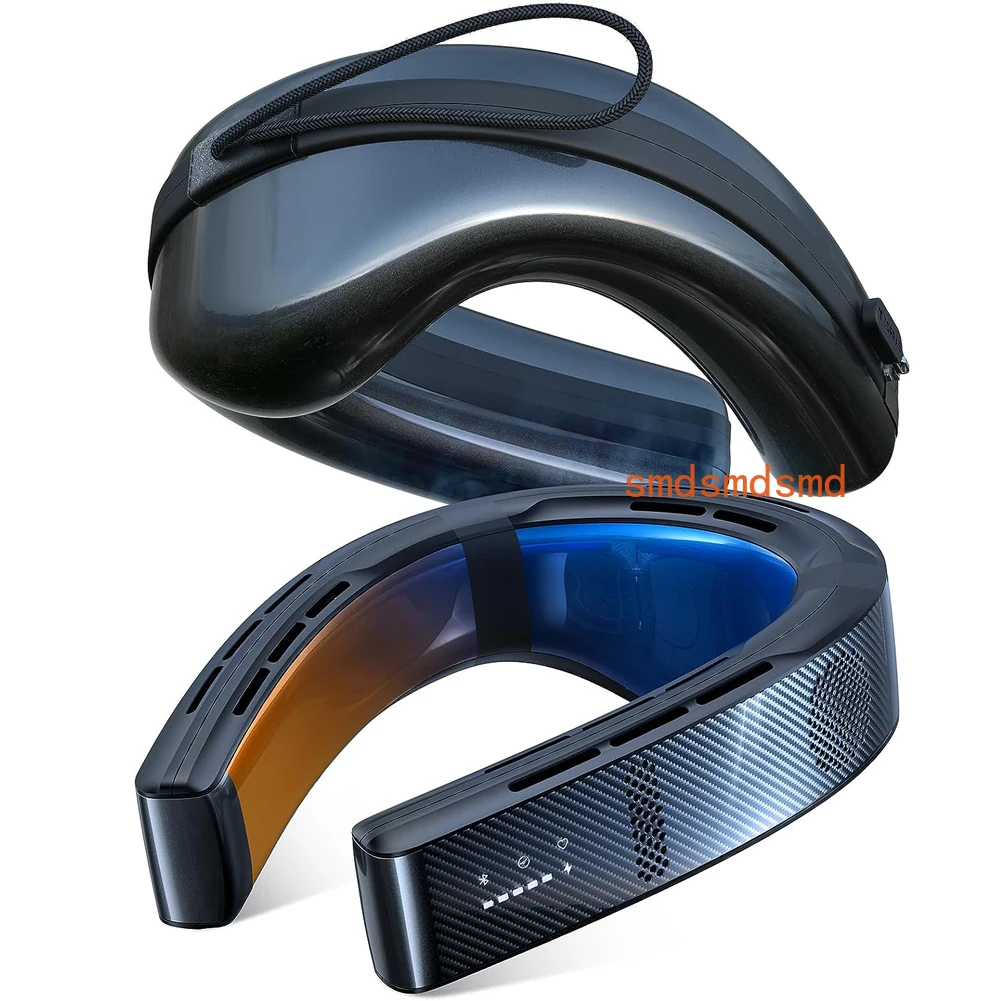 3 Neck Air Conditioner Cooling Version Neck Fan Full-body Cooling Portable Fan AI Temp Control Wearable Cooler White